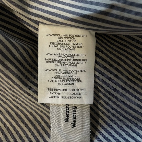 J. Crew Black Buckle Lady Blazer Size 10 Academia Work Office Chic Elegant Fall‎ - Picture 6 of 15